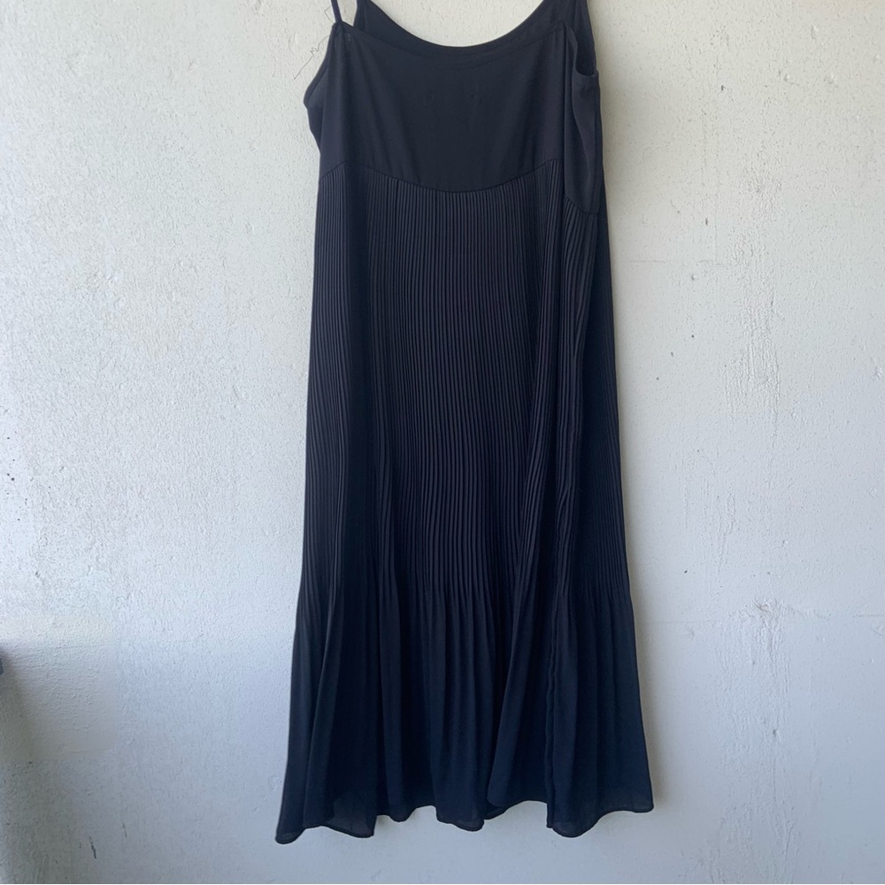 Oak and Fort Black Pleated Dress